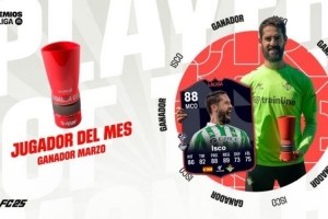 kaiyun.com-3场2球2助攻，官方：贝蒂斯中场伊斯科当选西甲3月最佳球员